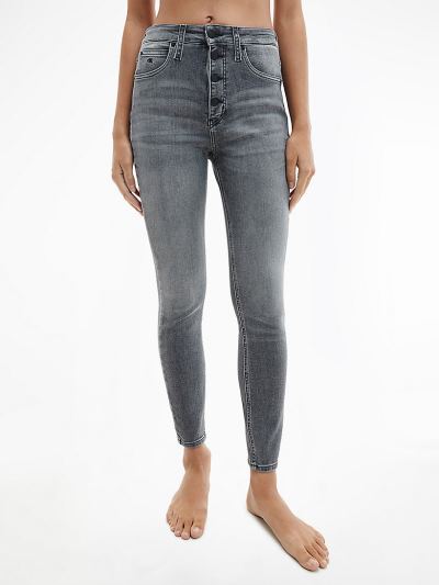 Calvin Klein Ruhák HU362215 | Calvin Klein High Rise Super Skinny Női Farmernadrág Szürke